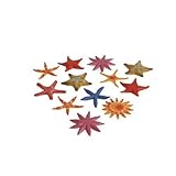 US Toy Design Plastic Starfish Action Figure (Lot of 12), Assorted Color