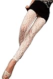 Amour- New Sexy White Floral Pattern Lace Leggings Tights Pantyhose