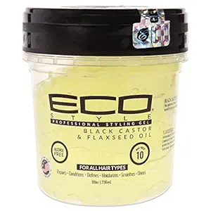 Eco Styler Black Castor & Flaxseed Oil Gel 8oz