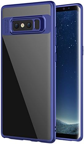 Samsung Galaxy Note 8 Case,Pretid Acrylic Hard back Air Cushion Technology and Soft TPU Edge Scratch-Resistant for Galaxy Note 8 (Blue)