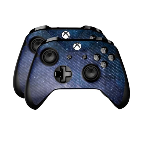 Carbon Fiber Skin Compatible with Microsoft Xbox One Controller (2 Pack) - Blue…