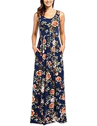 Comila vestido largo sin mangas con estampado floral para mujer