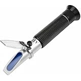 Portable ATC Salinity Refractometer Dual Scale 0-100ppt 1.000-1.070 Salinity Specific Gravity for Seawater Aquarium Fish Tank (Salinity Refractometer)