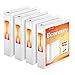Cardinal Economy 2" Round-Ring Presentation View Binders, 3-Ring Binder, Holds 475 Sheets, Nonstick Poly Material, PVC-Free, White, 4-Pack (79520) primary