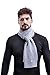 KUMONE Men Scarf Cashmere Winter Knit Wool Scarves with Gift Bag, Gray