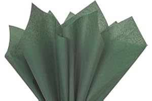 Forest Green Tissue Paper 15 Inch X 20 Inch - 100 Sheets Premium Quality Tissue Paper by A1 bakery supplies Made in USA