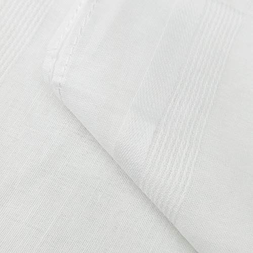 Hangnuo 24 Pack Cotton Handkerchiefs Pure White 16 x 16 Inches, Soft Hankies Pocket Square Towel for Men Women and Kids Tea Party