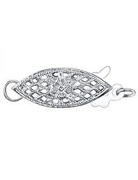 Collar de perlas cultivadas y oro blanco de 14 quilates, de 18 pulgadas de largo.