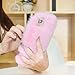 iPhone 6 Case, Veatool Luxury Stylish Fluffy Bling Rex Rabbit Fur Handmade Decorative Case for iPhone 6s (4.7 inch) - Pink