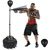 81IN Spinning Bar Boxing Speed Trainer Free Standing Punching Bag Adjustable Height Ideal for Adults and Youth Enhance Reflexes and Boxing Skills