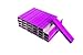 PraxxisPro Colored Staples, Purple, Standard Size Chisel Point Staples, Single Box (5000 ct)