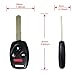 YITAMOTOR Compatible for Honda Accord 2003 2004 2005 2006 2007 Keyless Entry Remote Car Key Fob OUCG8D-380H-A with 46 Chip