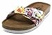 Orly Shoes Women's Two Buckle Strap Vegan Suede Footbed Slide Sandal