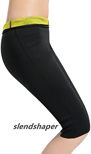 SLENDSHAPER Women's Capri Slimming Sweat Pants, Thermo Neoprene Sauna Body Shaper Weight Loss Spot Leggings