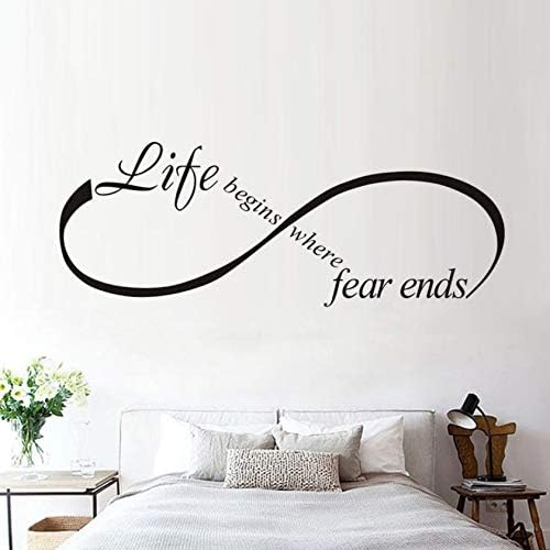 Xlei Etiqueta De La Pared La Vida Comienza Donde El Miedo Termina