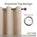 NICETOWN Room Darkening Draperies Window Curtain Panels, Thermal Insulated Grommet Room Darkening Curtains for Bedroom (Biscotti Beige, 2 Panels, W42 x L54)
