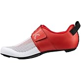 Fizik Transiro Hydra, Highly Breathable Triathlon Innovative Shoes, White/Metallic Red, 12.5