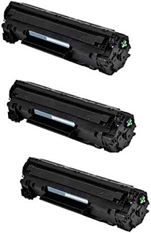 Battery1inc Compatible Toner Cartridges Replacement for CE285A (Black, 3-Pack)