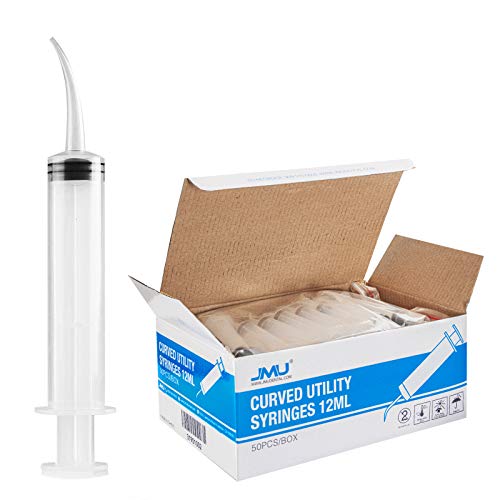 Irrigation Syringe 50 pcs, JMU Dental Syringe 12cc for Oral Dental Care