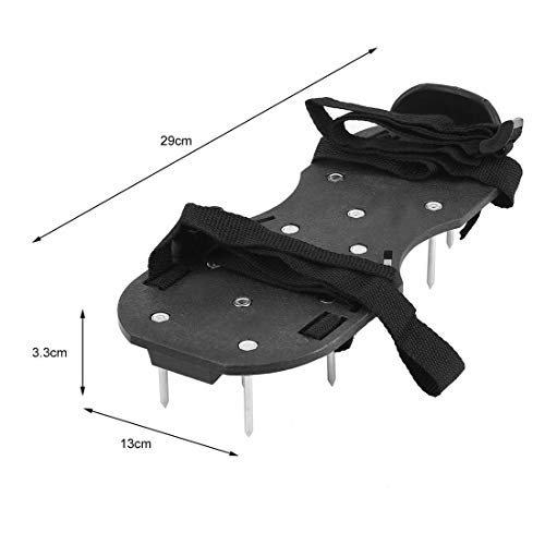 2 PCS Epoxy Floor Paint Spikes Shoes Garden Lawn Shoe Aerator Aerating Sandals Shoes Garden Lawn Care Tool Sandals - Black - Thumbnail 3