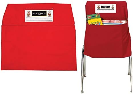 SEAT SACK SSK00112RDBN Chair Storage Pocket, Small - 12", Red, Pack of 2