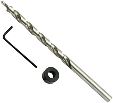 Jarsh Hex Pocket Hole 3/8" Twist Step Drill Bit+Stop Collar Set For Kreg Jig Guide (A)