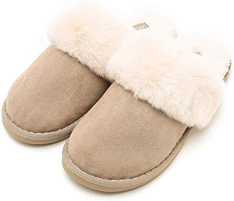 Womens Slippers Memory Foam Fluffy Warm Non-Slip Comfortable Slip-on House Shoes Plush Indoor & Outdoor Winter