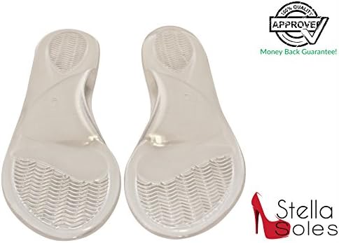 High Heel Gel ARCH Support Insoles With Anti-Slip Adhesive Gel Foot Pad for Comfort &amp; All Day Wear ((24 CM) Sizes 8-9)