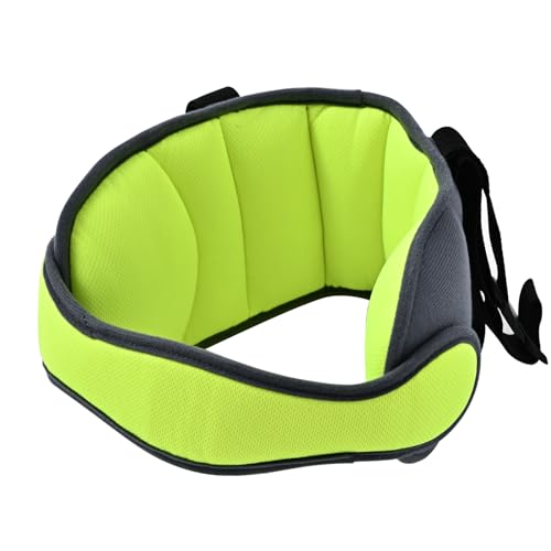 StoHua Child Car Seat Head Support Band, Adjustable Child Head Band Strap Headrest for Kids, Breathable, Safety Head & Neck Pillow Support - A Comfortable Sleep Solution, Grey & Fluorescent Green