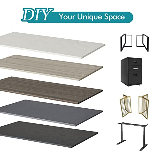 Kaboon Rustic Wood Table Top 48x30 inches, Universal OnePiece Wood Desktop Only, Large Table