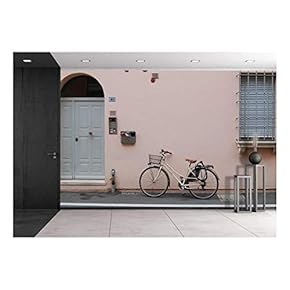 a Vintage Bicycle on The Street - Removable Wall Mural | Self-Adhesive Large Wallpaper - 66x96 inches