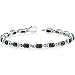 Created Black Opal Tennis Bracelet Sterling Silver Oval Cut 4.75 Carats