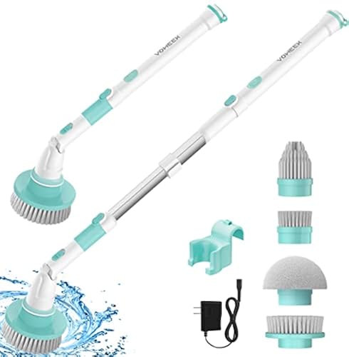 Electric Spin Scrubber, Cordless Shower Cleaning Brush with Adjustable ...
