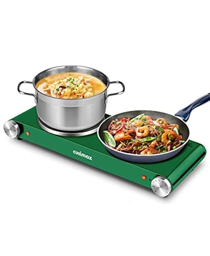 Cusimax Double Hot Plates, 1800W Double Burner, Portable Electric Hot ...