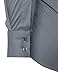 H2H Mens Wrinkle Free Slim Fit Shirt with Solid Long Sleeve GRAY,US M (Asia L)