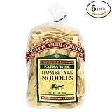 Essenhaus Amish Country Homemade Noodles, X-Wide, 16-Ounce Bags (Pack of 6)