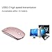 2win2buy Rechargeable Wireless Mouse,2.4G Optical Sensor Ultra Slim Mice + USB Receiver for Notebook, PC, Laptop, Computer, Macbook (Rose Gold)