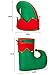 Santa Elf Costume Set Novelty Elf Shoes Elf Hat for Christmas Costume Accessories (Adult Size)
