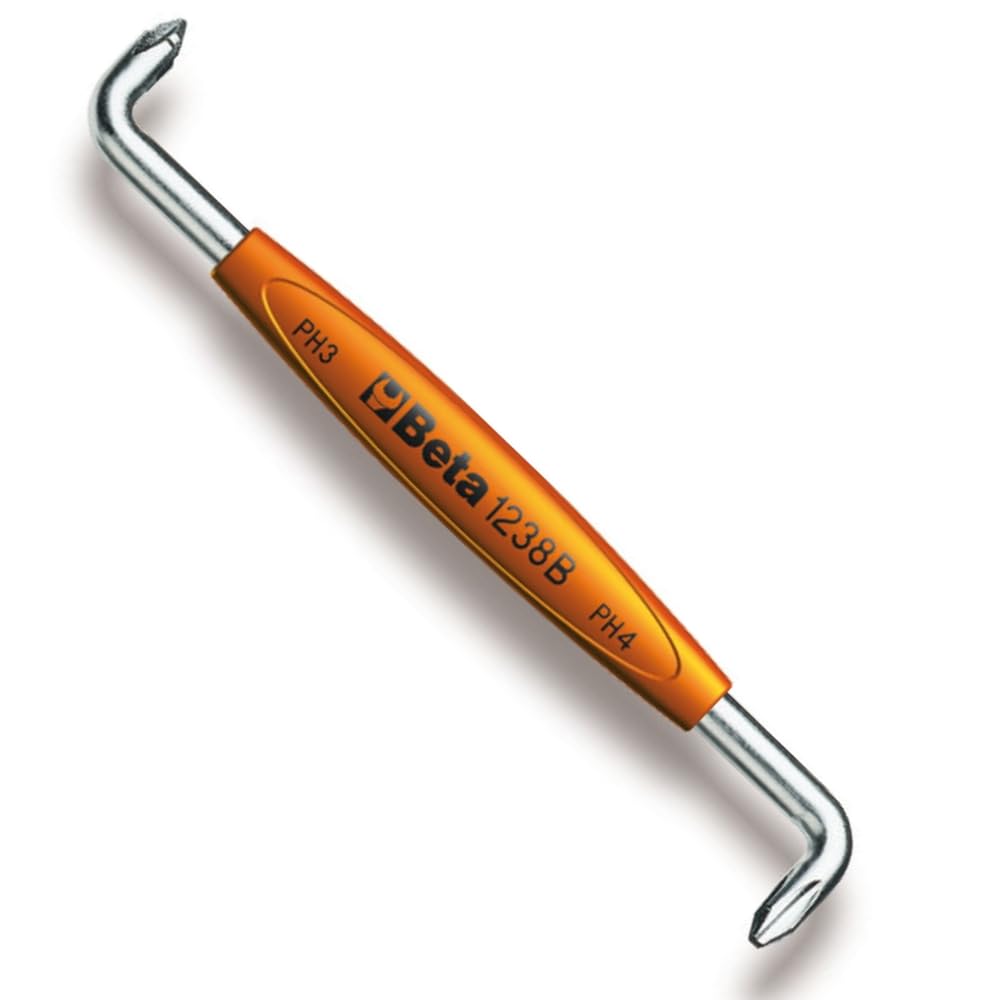 Beta 12380203 Model 1238 B3-4 Offset Screwdrivers for Cross Head Phillips Screws, Ph3 x Ph4