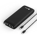 [USB C PD Portable Charger] iClever 21000mAh USB C Power Bank, Power Delivery 30W USB Type-C Portable Charger with USB 3.0 Quick Charging for Samsung Galaxy S9 / S9+, Nintendo Switch, MacBook 2016