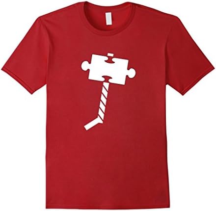 Men's Autism Awareness Superhero T-shirt XL Cranberry