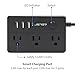 Surge Protector Power Strip JSVER Power Strip with 3 USB, 4.92 Ft Power Extension Cord with 3 Outlets, USB Power Strip for Travel, Nightstand, Home, Office, Cellphone (Black)