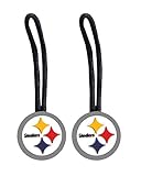 NFL Pittsburgh Steelers Sports Team Logo Zipper Pull Charm Tag Set Luggage Pet ID