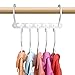 Wonder Hanger Max 24-Pack Space Saving Hangers, Reinforced Hooks Swivels 360°, Cascading Hanger, College Dorms & Storage Closet Organizer, Fully Assembled – White