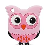 Baby Teether Toys - Kirecoo Cute Owl Design BPA Free Silicone Bendable & Freezer Friendly Safe Teether for Baby, Infants, Toddlers (Pink Owl)