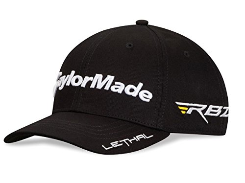 NEW TaylorMade Tour Dustin Johnson DJ R1/RBZ/Lethal Black Fitted S/M Hat/Cap