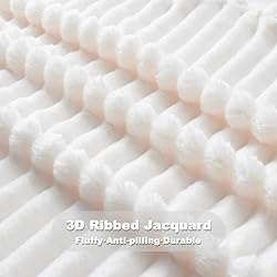 NEWCOSPLAY Super Soft Queen Blanket Ivory Premium