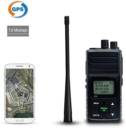 ZHIHONG 5W Smart Two Way Radio Walkie Talkies Text &amp; GPS on Your Phone, No Service Required, IP65, Black