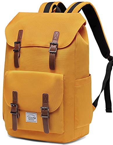 yellow school backpack