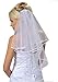 YuNuo Women's 2 Layers Short Bridal Veil Wedding With Comb(White)